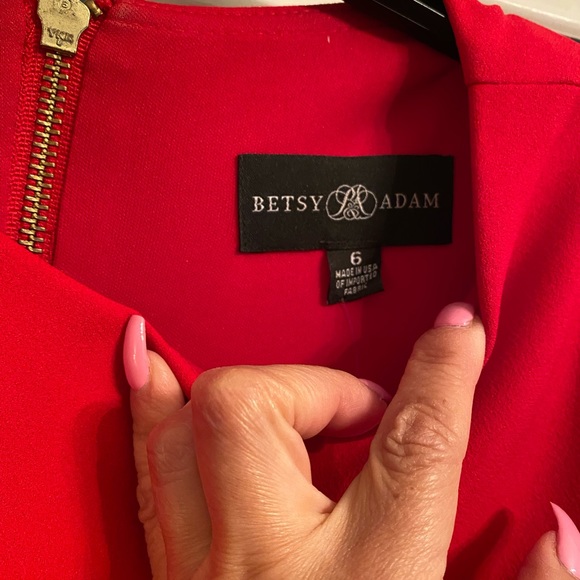 Betsy & Adam red dress size 6 NWT - Picture 3 of 9